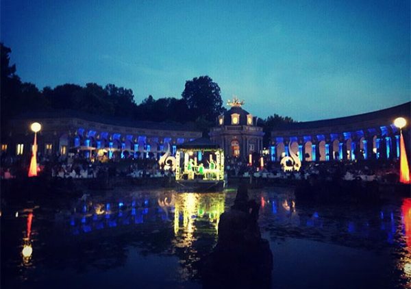 Eremitage Bayreuth bei Nacht