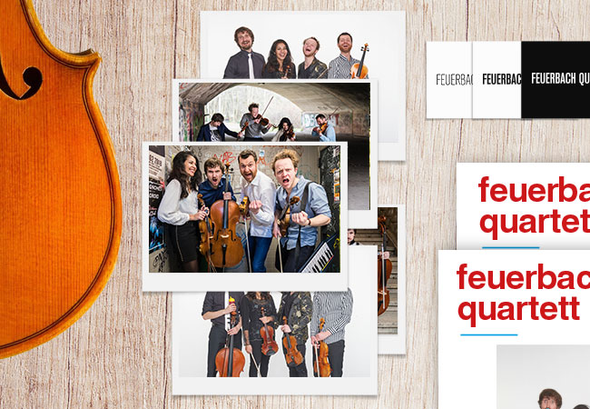 Mockup Pressepaket – Fünf Fotos, Logo auf Visitenkarte, Pressetexte